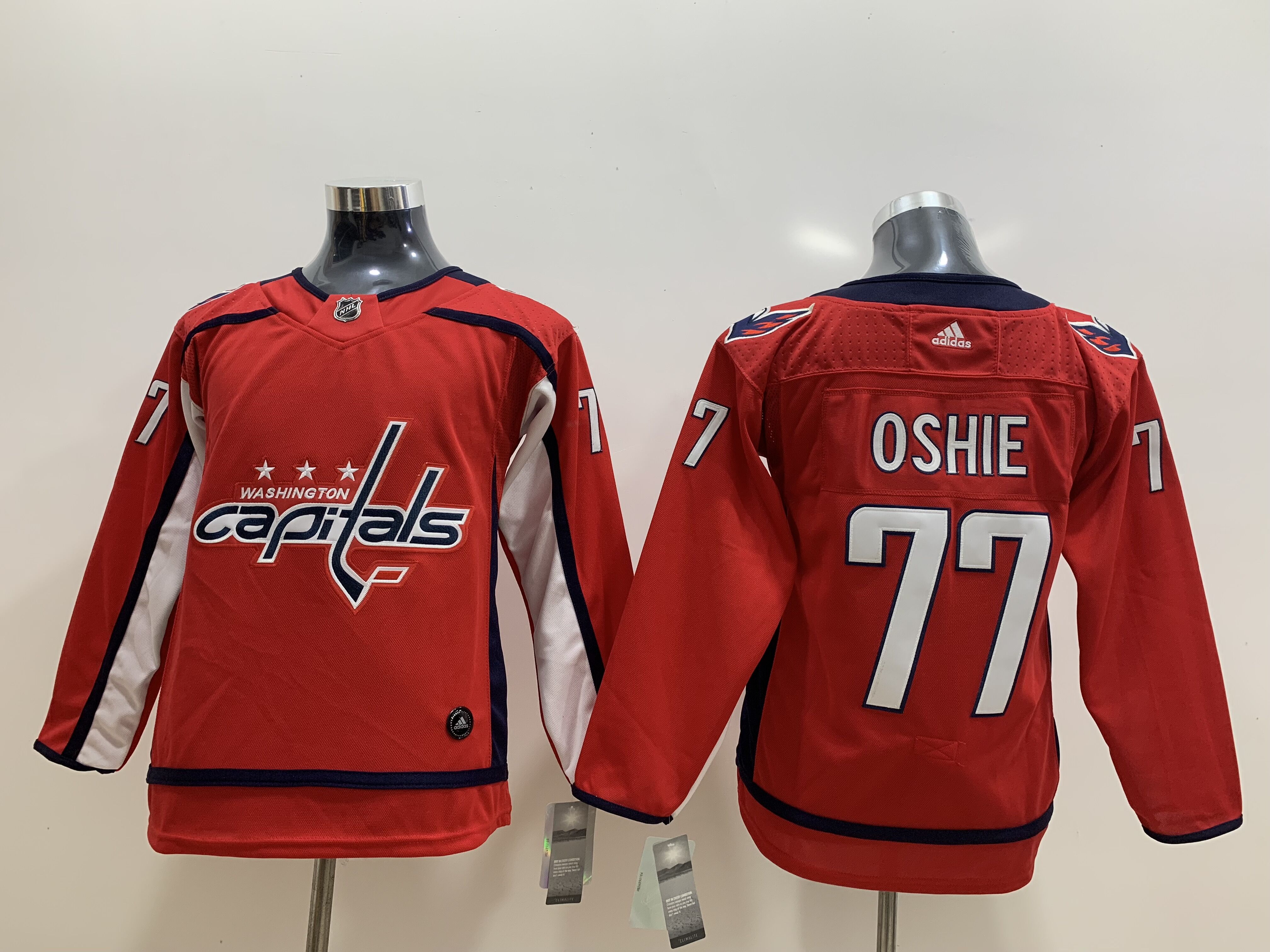 Men's Washington Capitals TJ Oshie #77 Red Home Breakaway Jersey